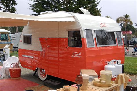 Lets Hit The Road Shasta Trailer Canned Ham Camper Vintage Travel