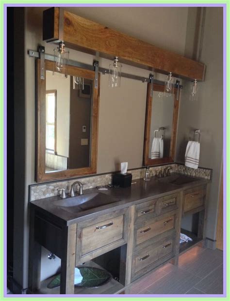 Diy Barn Door Bathroom Mirror Best Idea Diy