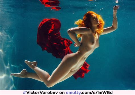 By Victorvorobev Underwater Redhead Beautiful Feminine Boobs Shavedpussy Artnude