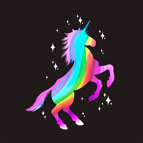 Mythology Illustration Set Of Unicorn Silhouette Unicorn With