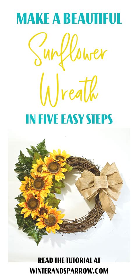 Diy Make A Sunflower Wreath In 5 Easy Steps Bonus Video Tutorial