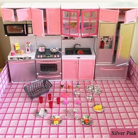 Deluxe Doll Size Kitchen Barbie Sized Dollhouse Furniture Mini Kids
