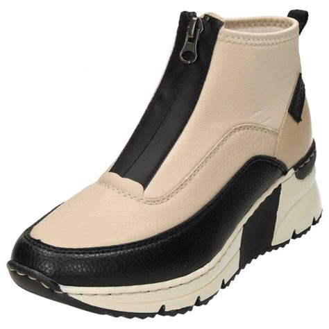 Rieker Wedge Ankle Boots Front Zip N6352 60 Trainer Shoe Ladies