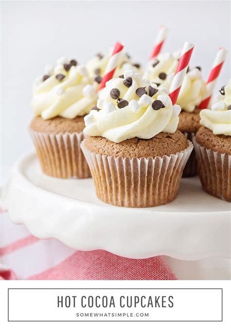 Hot Cocoa Cupcakes W Homemade Frosting Somewhat Simple