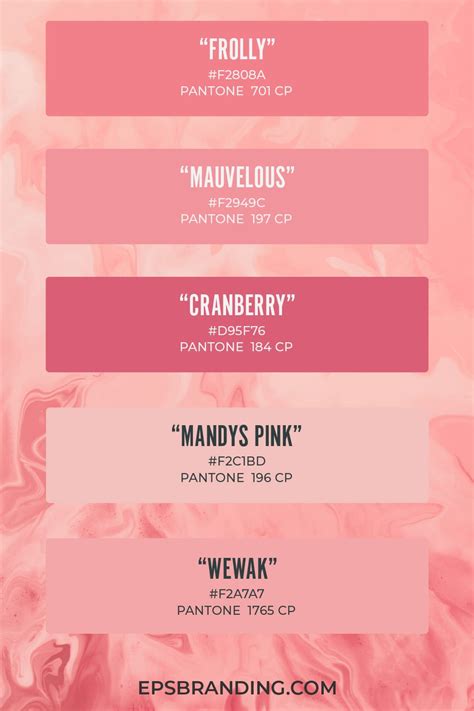 Beautiful Pink Color Palettes Eps Branding