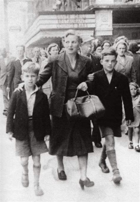 George Harrison And His Older Brother Peter With Their Mother Walking