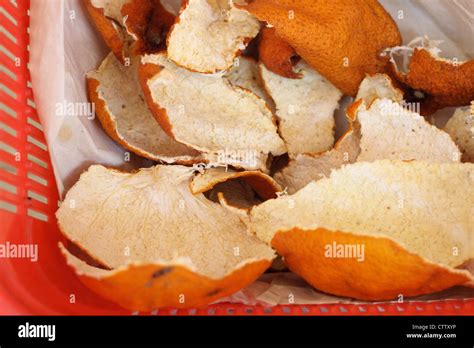 Dried Mandarin Orange Peel Stock Photo Alamy