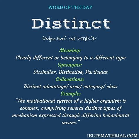 Distinct Word Of The Day For Ielts