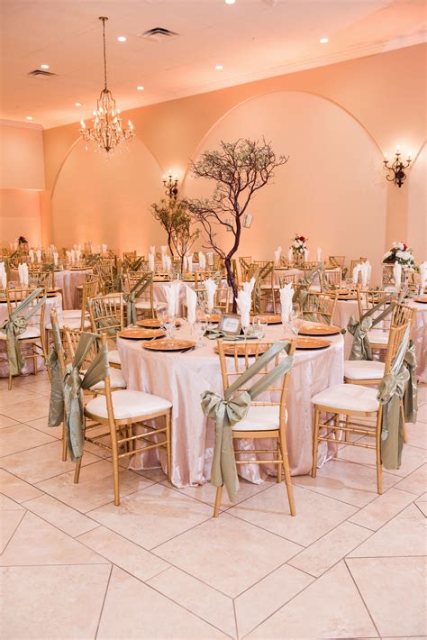 Sage Green Wedding Reception With Champagne Linens Green Party