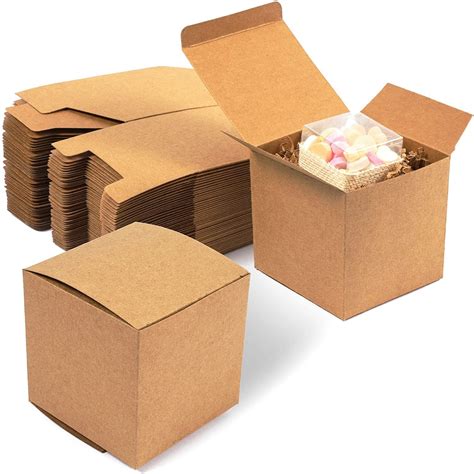 50 Pack Brown Kraft Paper Cardboard T Boxes With Lid 375x375x3
