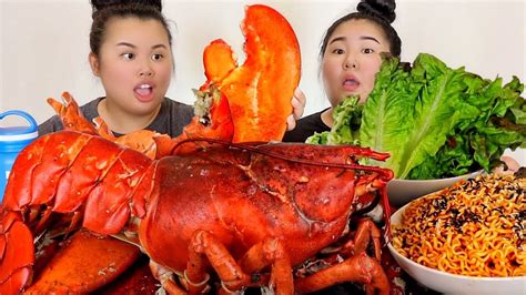 Giant 15 Pound Lobster Seafood Boil Mukbang 먹방 Eating Show Giant