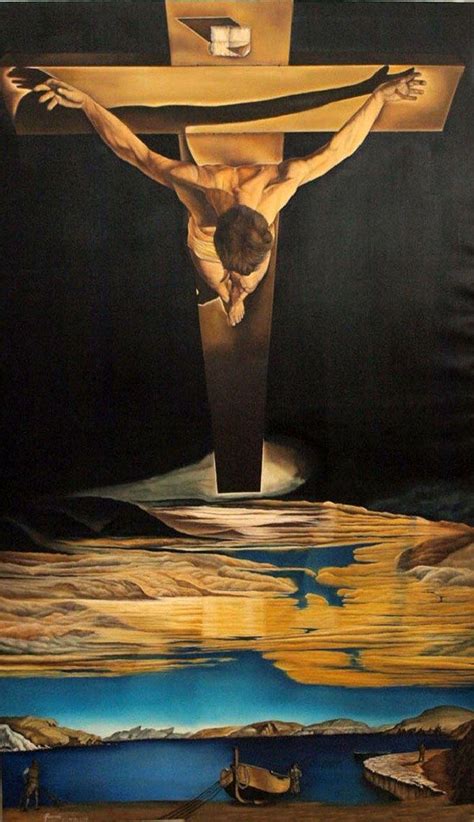 Cristo De San Juan De La Cruz Copia Al óleo Sobre Lienzo 205 X 116 Cms