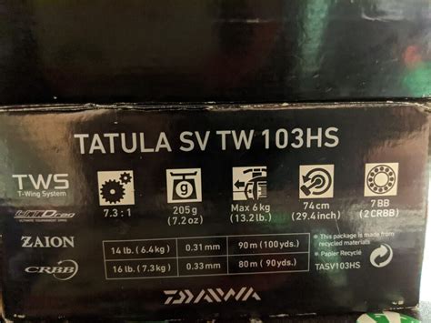 Daiwa Tatula SV TW 103HS EBay