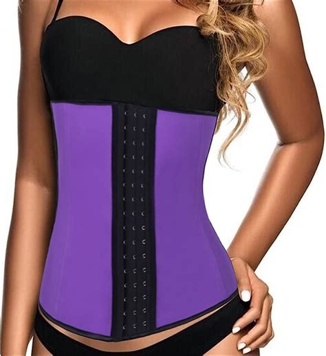 Dodoing Tummy Control Corset Waist Trainer Cincher Latex Rubber Wasit