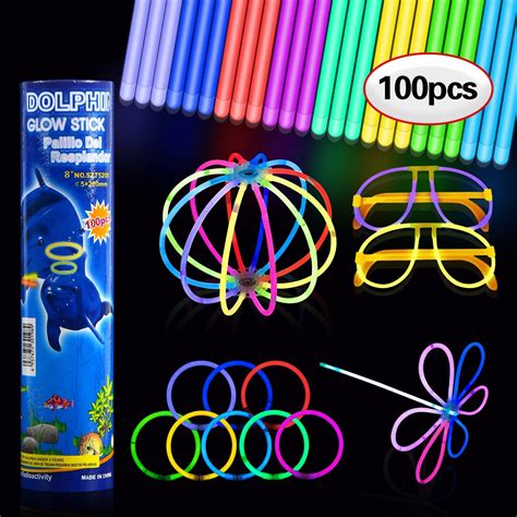 Suloli Glow Sticks100pcs Glow Sticks Party Packs Neon Glowsticks For