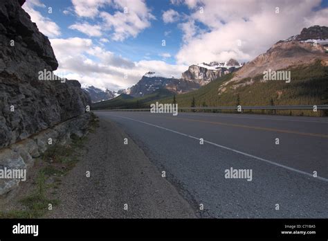 A Mountain Road Curves Through The Mountains Stock Photo Alamy