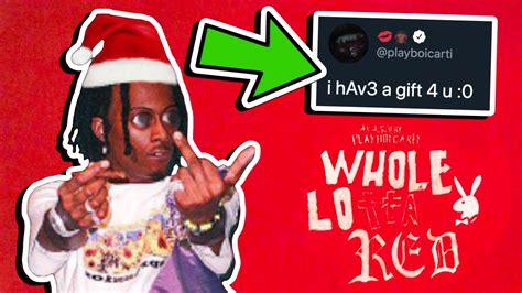 Playboi Carti Dropping Whole Lotta Red On Christmas Youtube