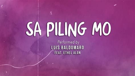 Sa Piling Mo Ptr Luis Boy Baldomaro Feat Ethel Alon Youtube Music