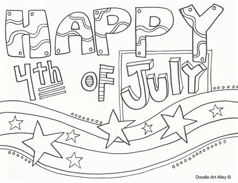 4 different designs, patriotic july 4th coloring pages for independence day. Independence Day Coloring Pages - Doodle Art Alley