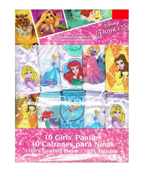 Disney Princess Girls Panties Set Of 10