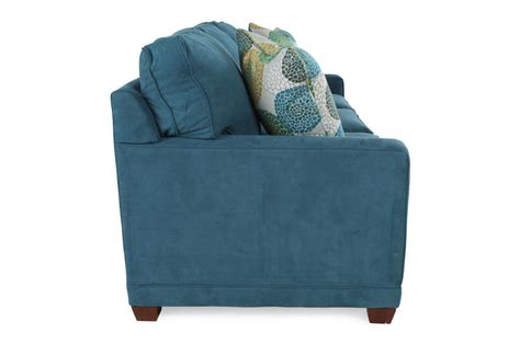 La Z Boy Kennedy Teal Sofa Mathis Brothers Furniture