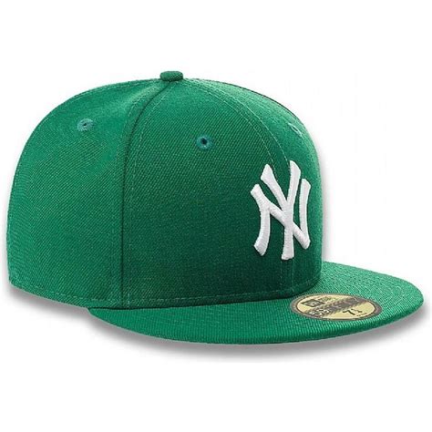 New Era Flat Brim 59fifty Essential New York Yankees Mlb Green Fitted