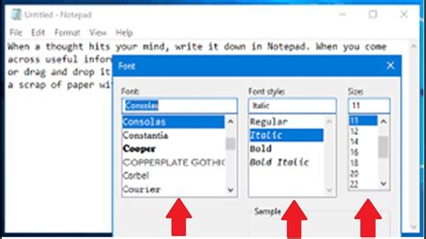 How To Change Fonts Font Size In Notepad On Windows 10 YouTube