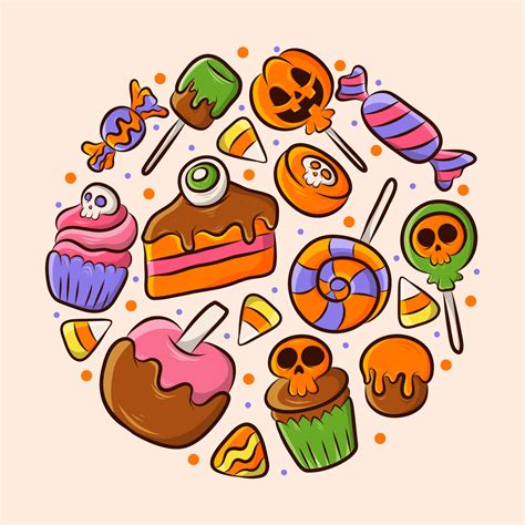 Halloween Trick Or Treat Cute Cartoon Candy Icon Collection 10688827