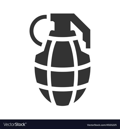 Grenade Bomb Icon Royalty Free Vector Image Vectorstock