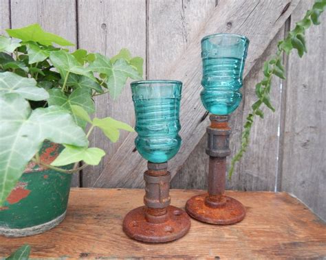 Antique Insulator Candle Holders Vintage Glass Insulators Etsy In