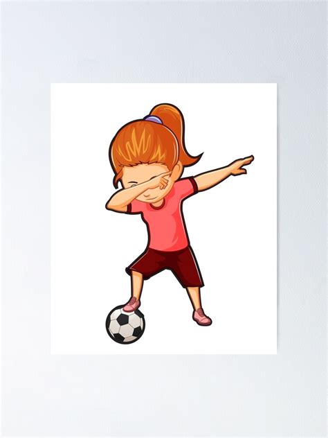 Soccer For Girls Funny Dabbing Dab Dance Soccer Ball Poster Canvas