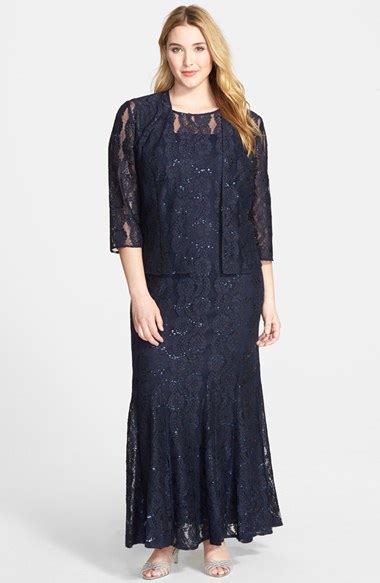 Free delivery and returns on ebay plus items for plus members. Lyst - Alex Evenings Sequin Lace Gown & Jacket in Blue