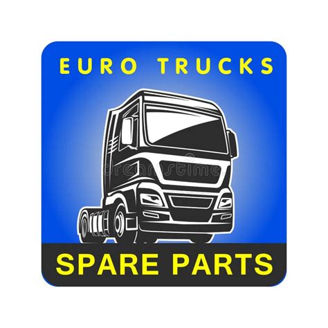 Truck Spare Parts Cargo Freight Logo Template Stock Vector