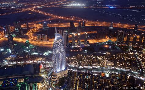 Burj Khalifa In Dubai At Night Wallpaper Travel And World Wallpaper