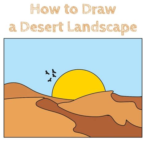 How To Draw A Desert Landscape How To Draw Easy
