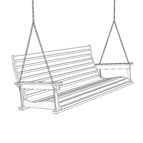 3d Model Country Porch Swing