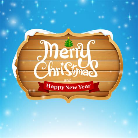 Wooden Sign With Text Merry Christmas Vector 03 Welovesolo