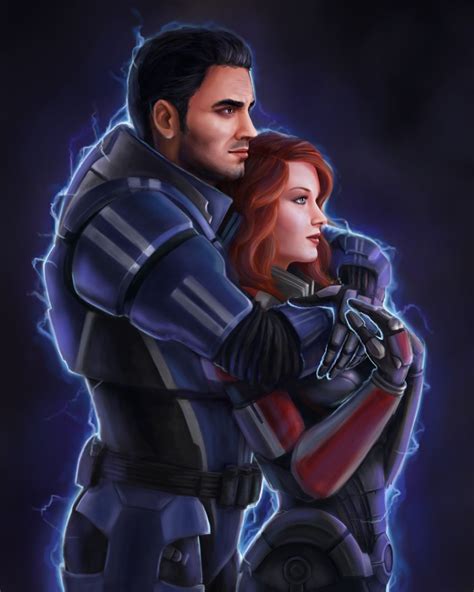Kaidan Alenko And Gina Shepard The Alternate Version Of The Coverart For