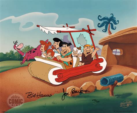 Comic Mint Animation Art Meet The Flintstones Signed By Bill