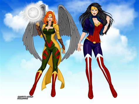 Hawkgirl And Wonder Woman By Ryuakiiama On Deviantart