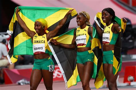 Olympics Athletics Brilliant Thompson Herah Leads Jamaican Sweep In