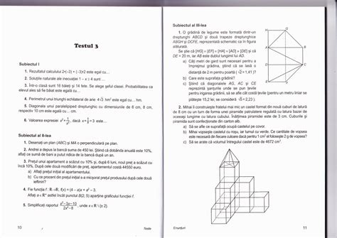 Matematica Impreuna Teste Pentru Vacanta La Clasa A Viii A