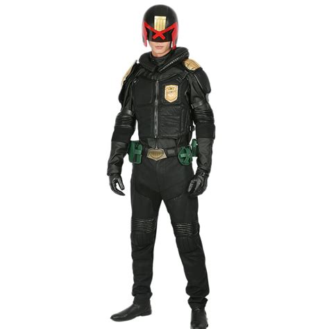 Coslive Judge Dredd Costume For Adult Halloween Cosplay Pu Leather M