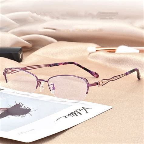 Women Prescription Optical Eyeglasses Frames With Golden Hollow Out Eyeglasses Frame With Flower