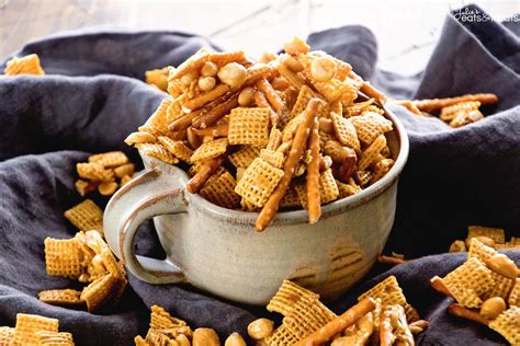 Caramel Chex Mix Julies Eats And Treats