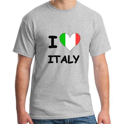 I Love Italy T Shirts Heart Men Italia Italian Ita Jerseys Clothing