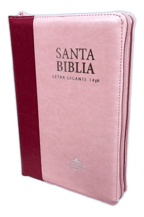 Biblia Reina Valera 1960 Letra Grande Cierre Índice Rosa Tienda