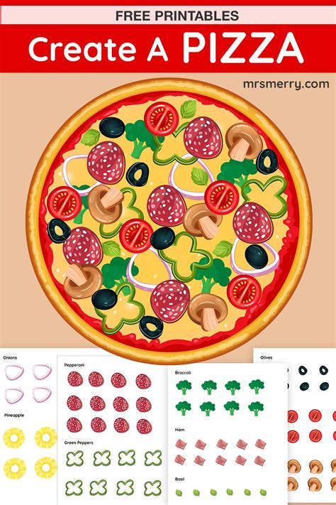 printable pizza craft template