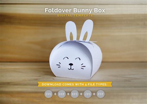 Easter Bunny Box Template SVG Gift Box SVG Party Favor Box | Etsy