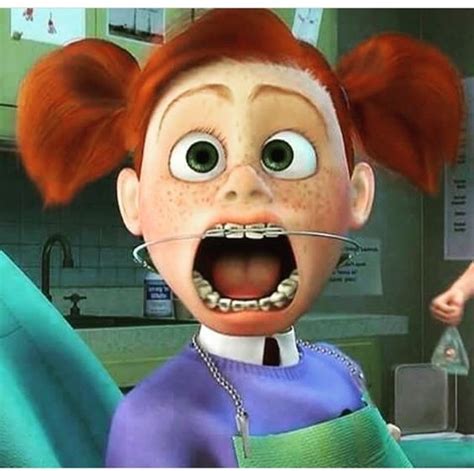 Darla From The Movie Finding Nemo Shows Off Her Braces And Headgear If You Look Really